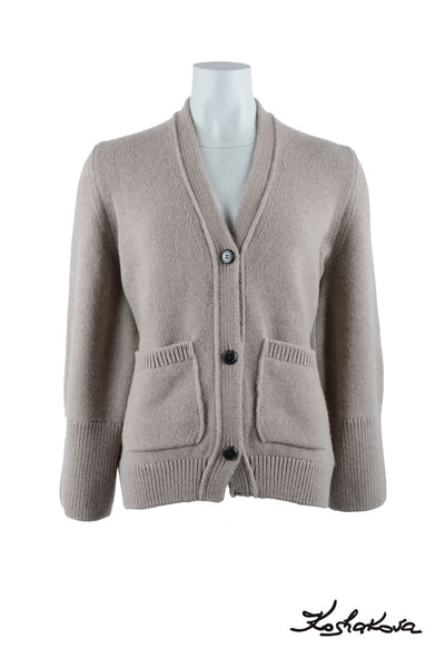 Hourglass Silhouette Beige-Grey Cardigan – koshakova.store