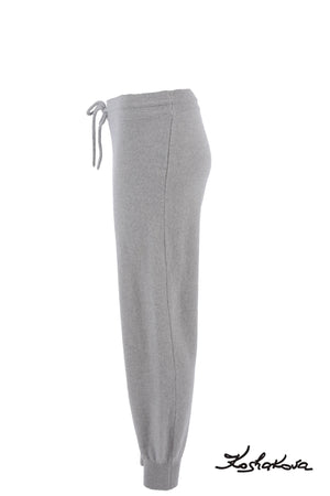 
            
                Load image into Gallery viewer, Cashmere-Blend Light-Grey Knitted Jogger
            
        