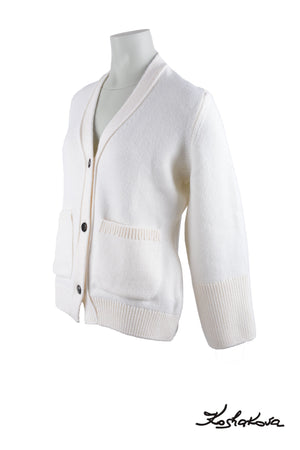 
            
                Load image into Gallery viewer, Hourglass Silhouette White Cardigan
            
        