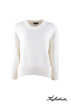 
            
                Load image into Gallery viewer, Merino Wool White Oversized Sweater
            
        
